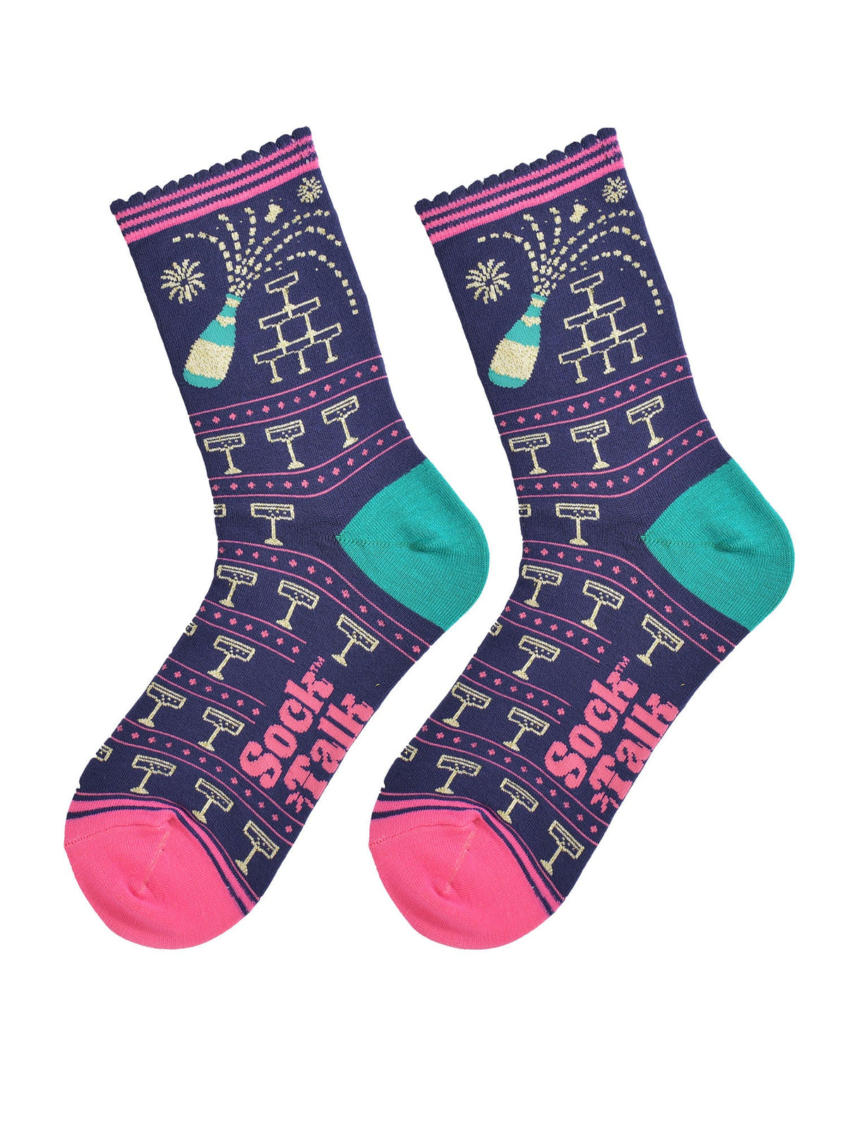Prosecco-Popping-Bamboo-Crew-Socks-Christmas-Cracker-Gift-Box-in-NavyBlue/Pink