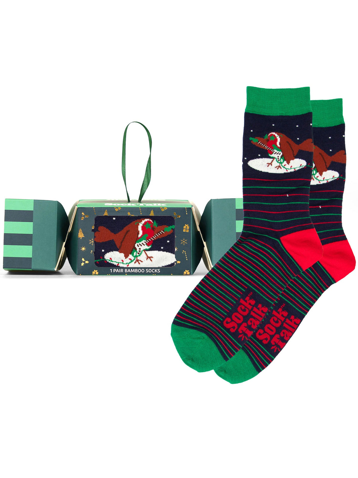 Rockin'-Robin-Bamboo-Crew-Socks-Christmas-Cracker-Gift-Box-in-Navy-Blue