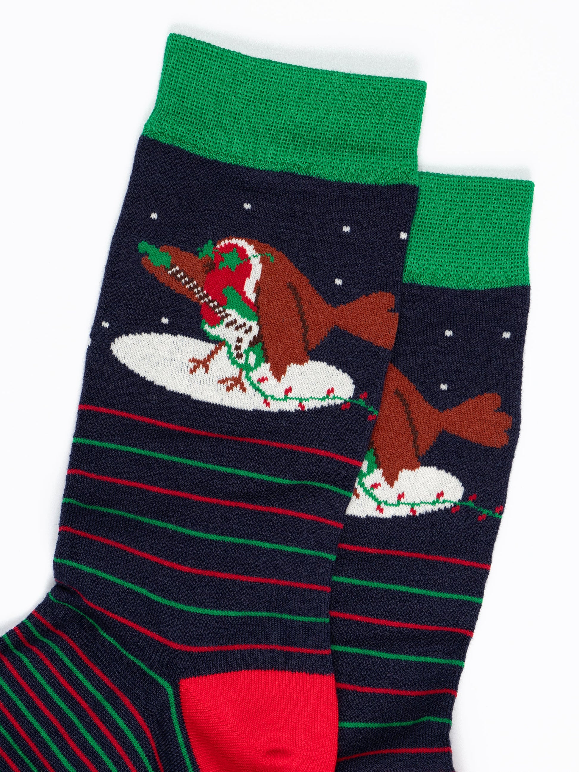 close up of the rockin robin, the robin is standing in a spotlight and playing a green electric guitar, like a rock star the robin is also wearing green sunglasses