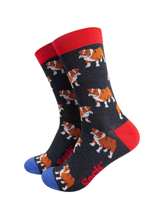 mens-bamboo-socks-black-bulldog-pattern-repeating-dogs
