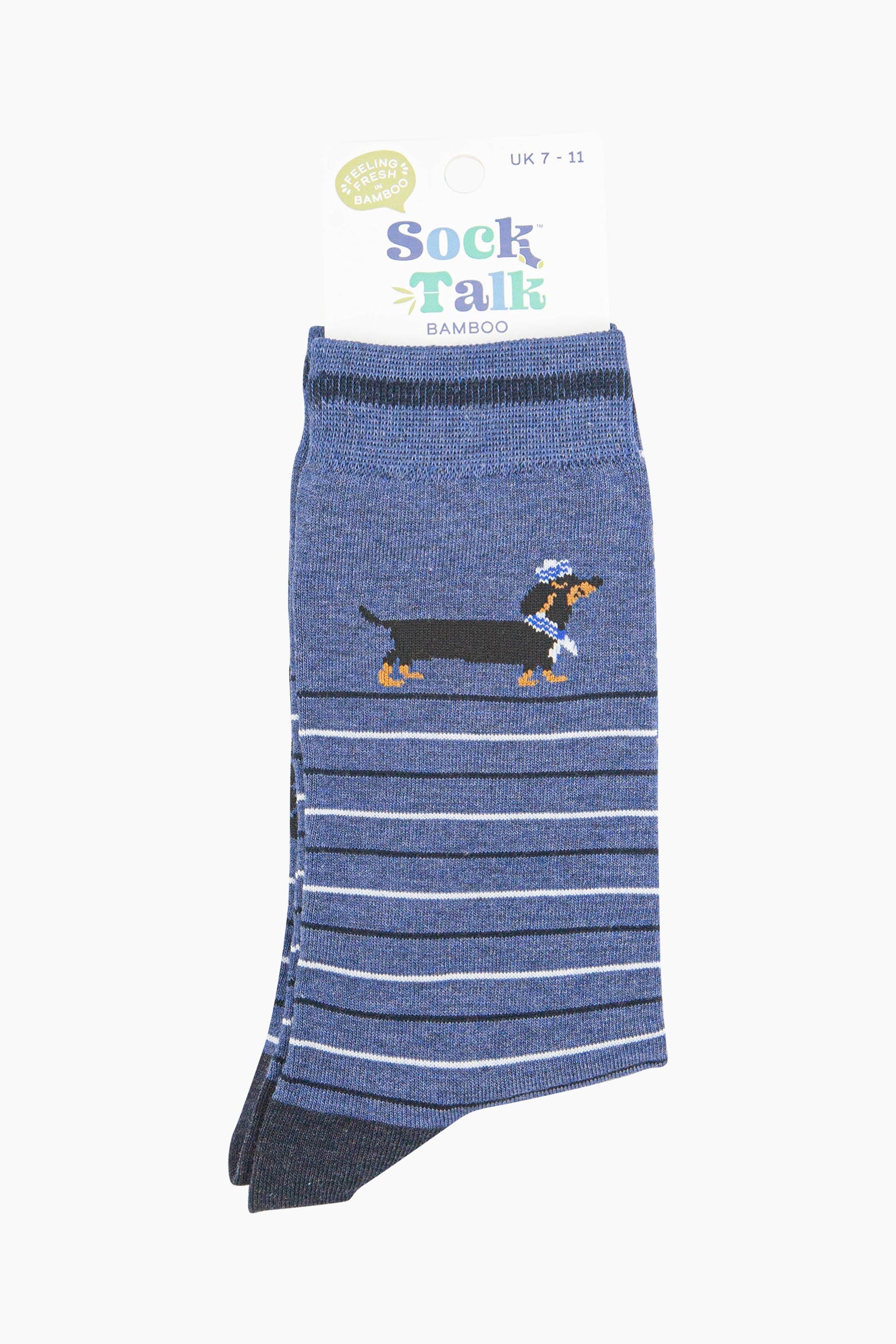 mens-bamboo-socks-denim-blue-sausage-dog-sailor-stripe-in-sock-talk-packaging-uk-size-7-11