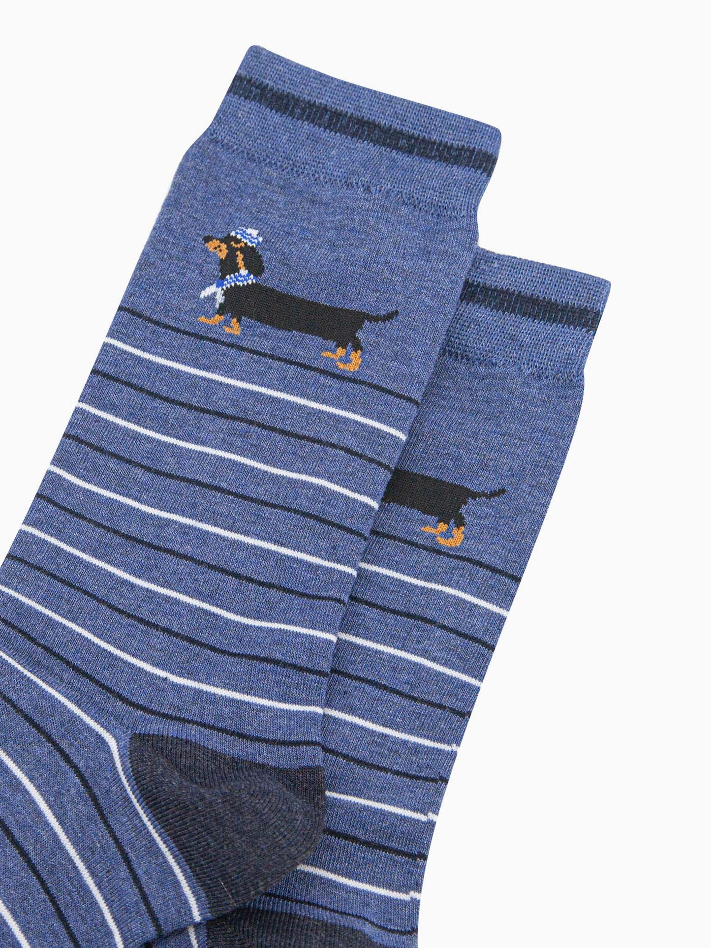 mens-bamboo-socks-denim-blue-sausage-dog-sailor-stripe-close-up-dachshuns-naval-uniforn