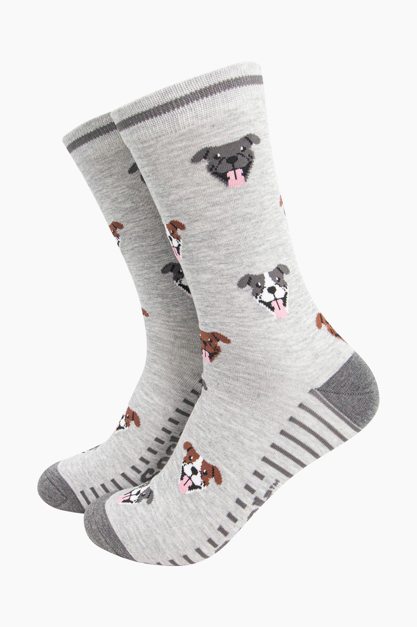 mens-bamboo-socks-grey-staffy-bull-terrier-pattern-staffordshire-bulldog-faces