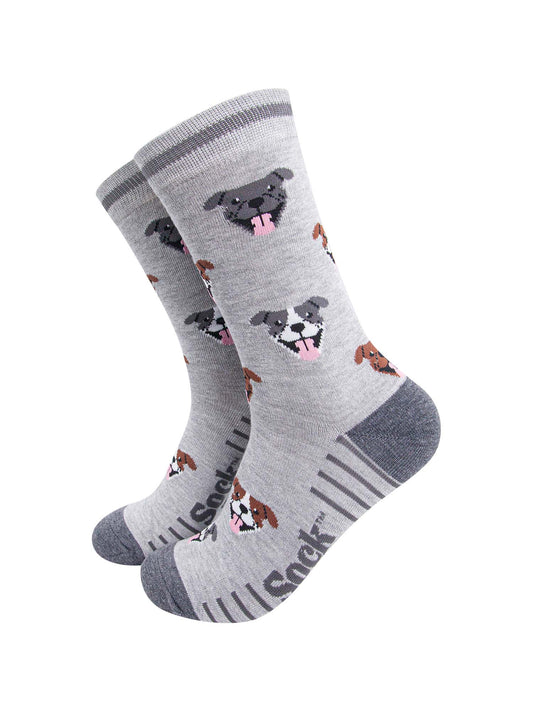 mens-bamboo-socks-grey-staffy-bull-terrier-pattern-staffordshire-bulldog-faces