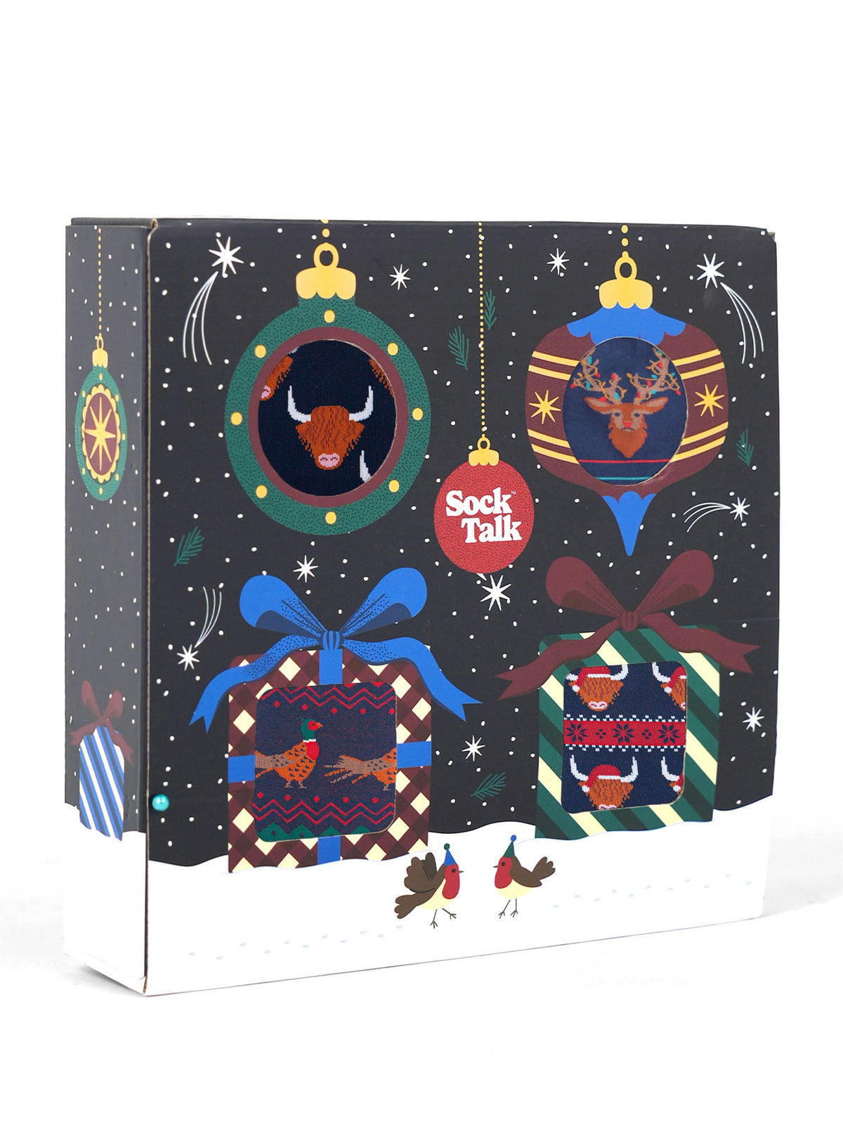 4-Pair-Heritage-Animals-Bamboo-Crew-Socks-Festive-Gift-Set-in-Blue/Red