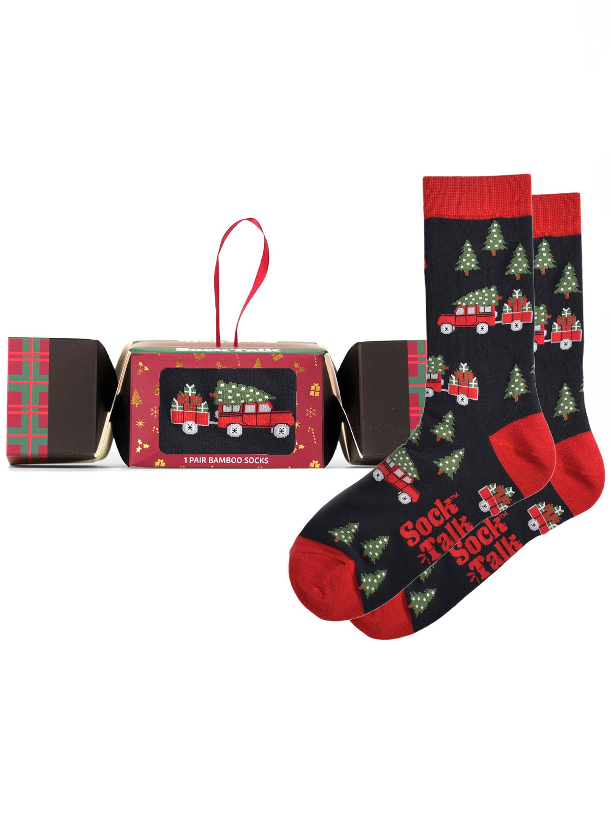 Christmas-Off-Roader-Bamboo-Crew-Socks-Christmas-Cracker-Gift-Box-in-Black