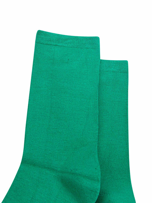 womens plain green bamboo ankle socks