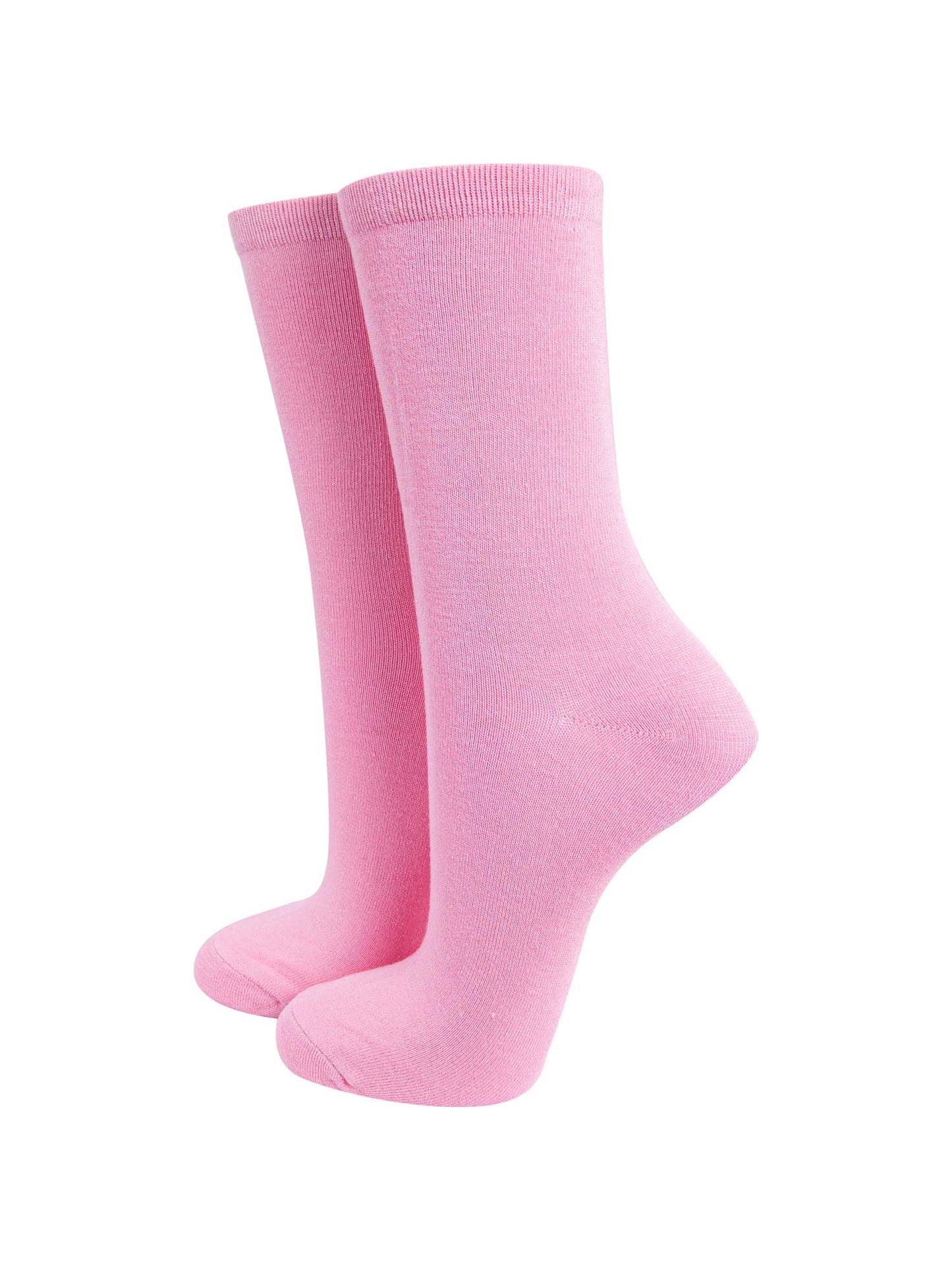 plain pink bamboo ankle socks