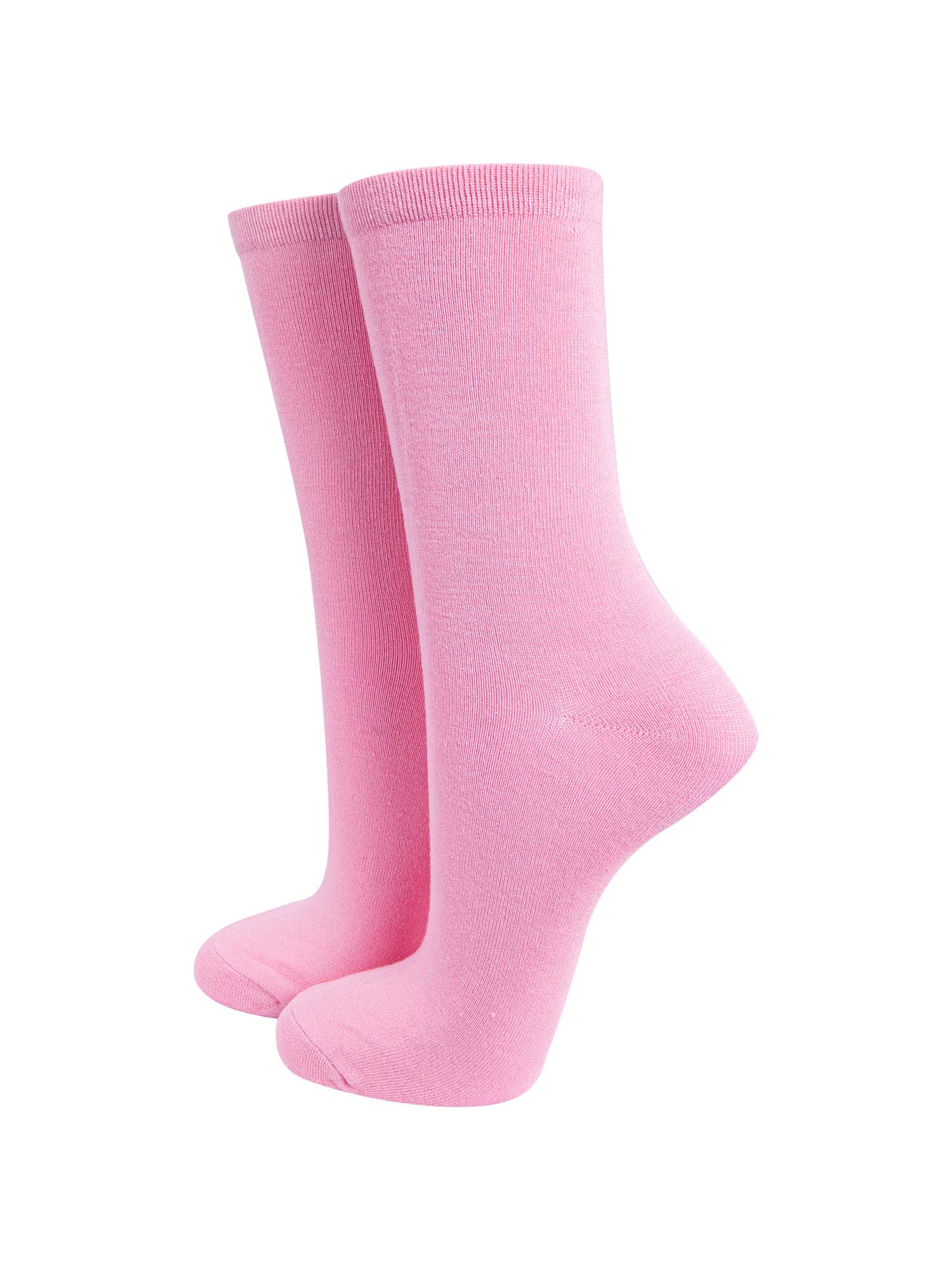 plain pink bamboo ankle socks