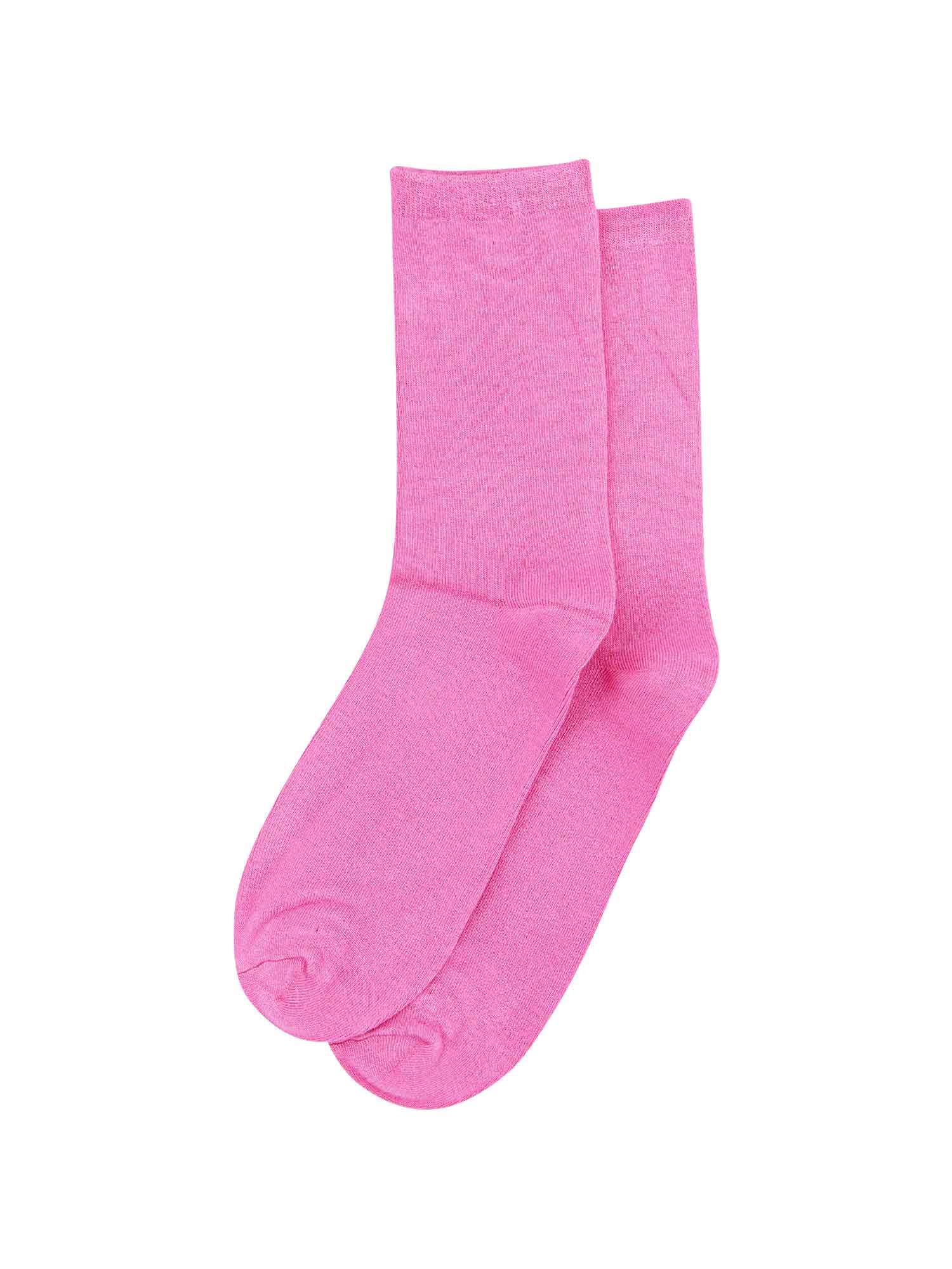 womens plain hot pink bamboo ankle socks