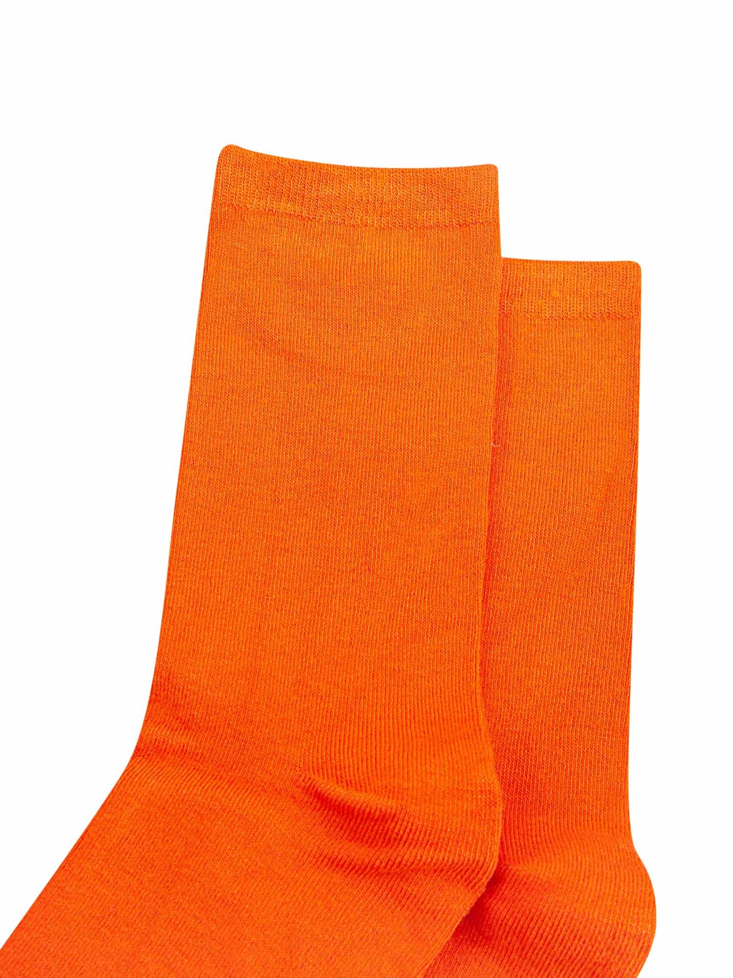 plain orange bamboo ankle socks