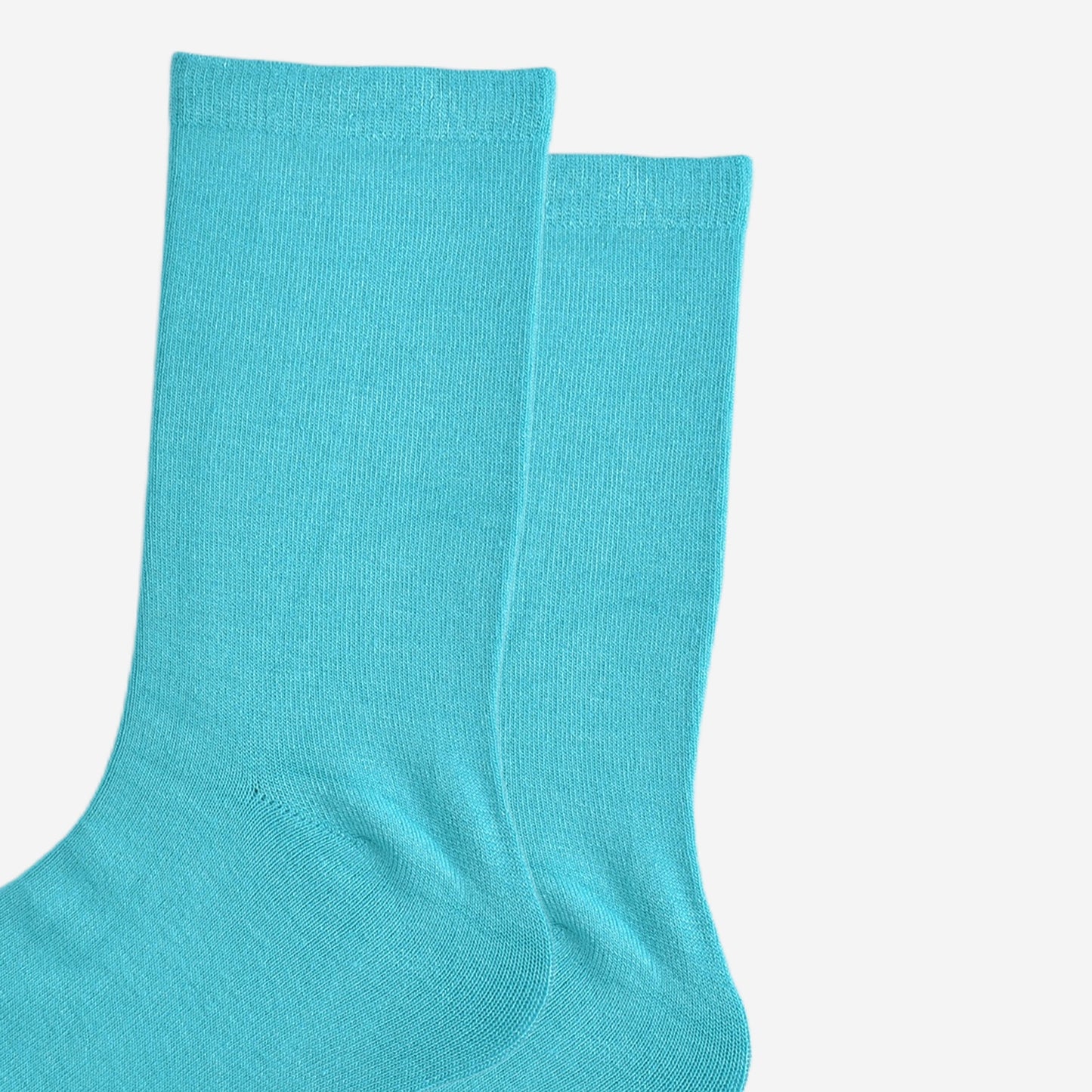 close up of the turquoise bamboo socks 