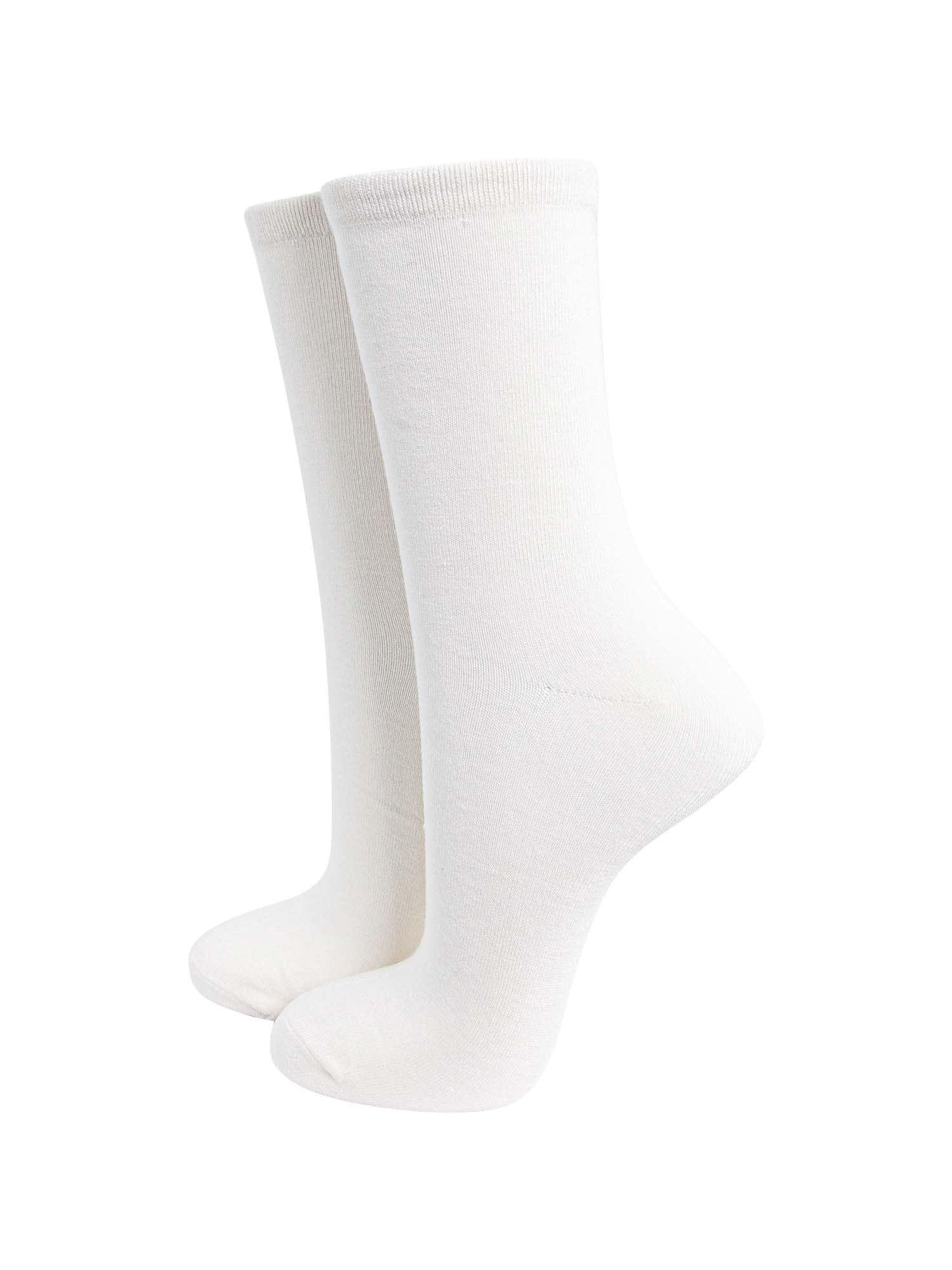 womens plain white bamboo ankle socks
