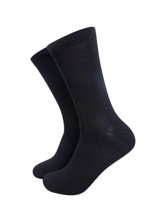 mens plain black bamboo socks
