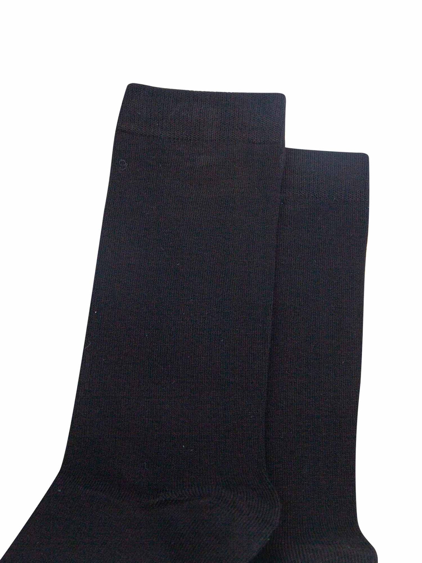 close up of the plain black bamboo socks