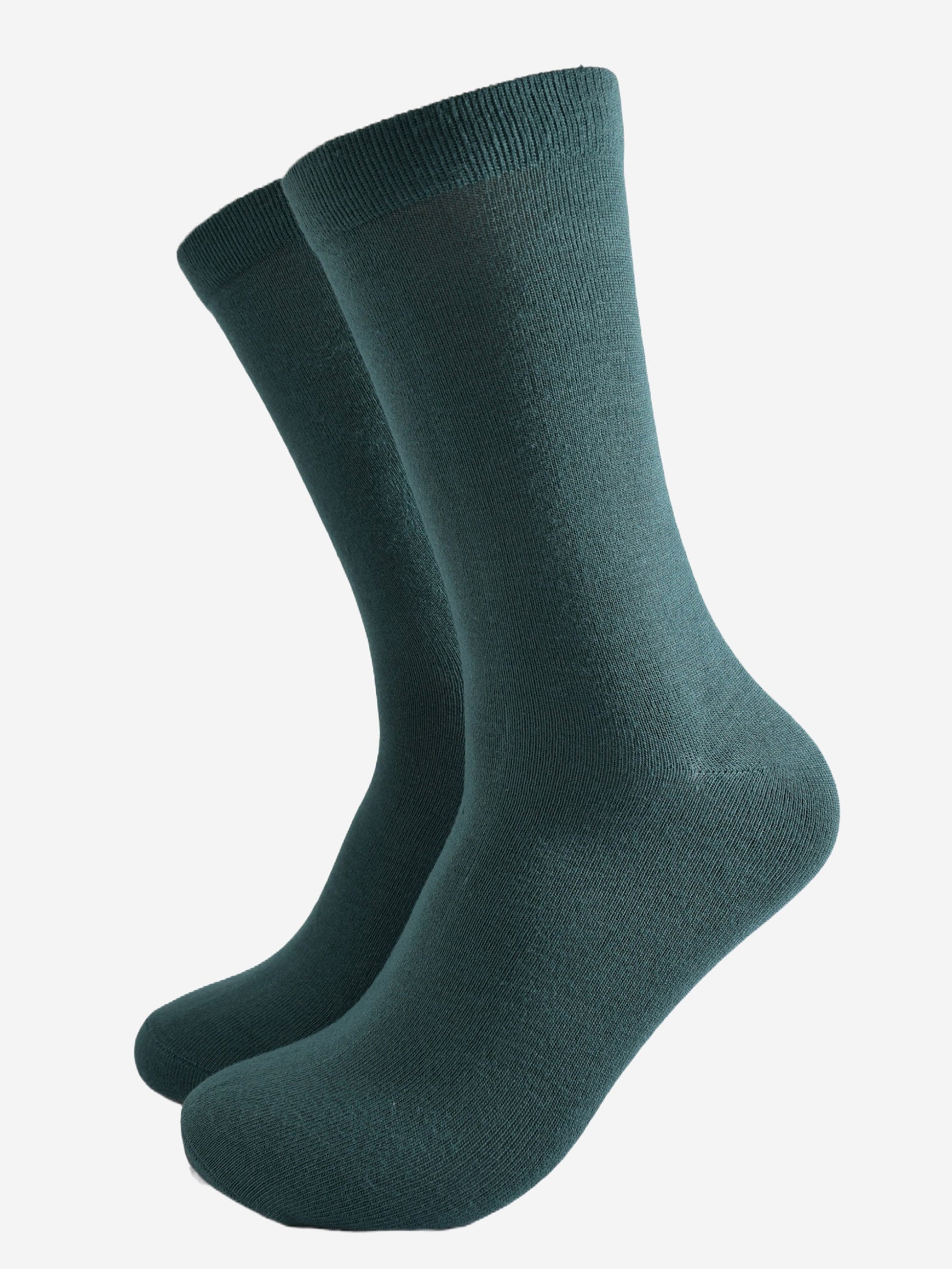 mens plain green bamboo socks