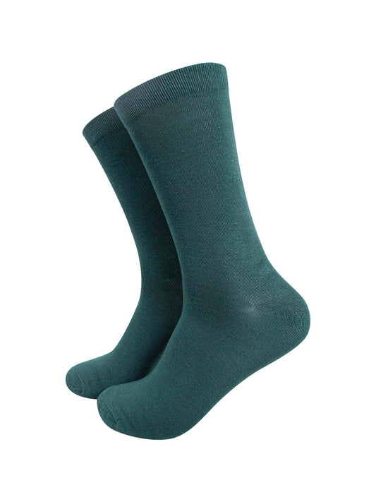 mens plain green bamboo socks