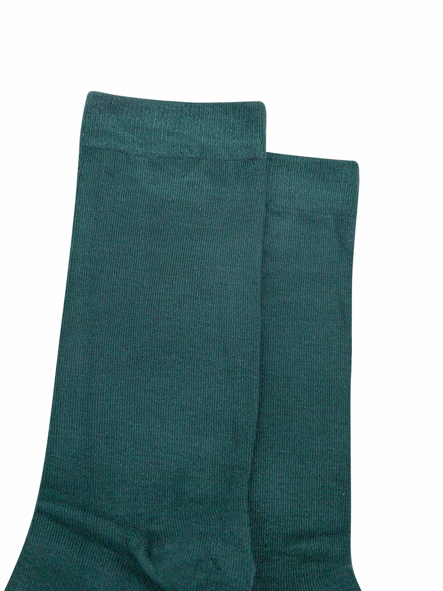 close up of the plain green socks
