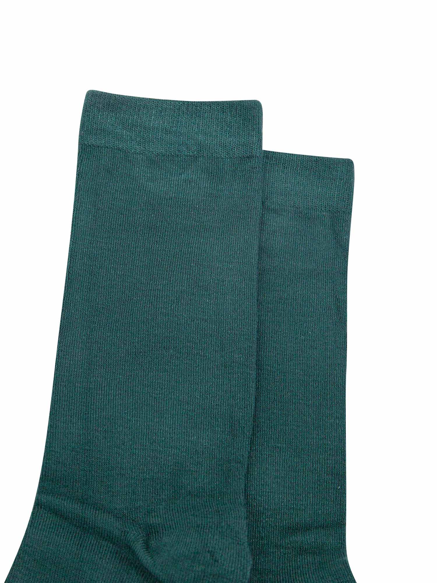 close up of the plain green socks
