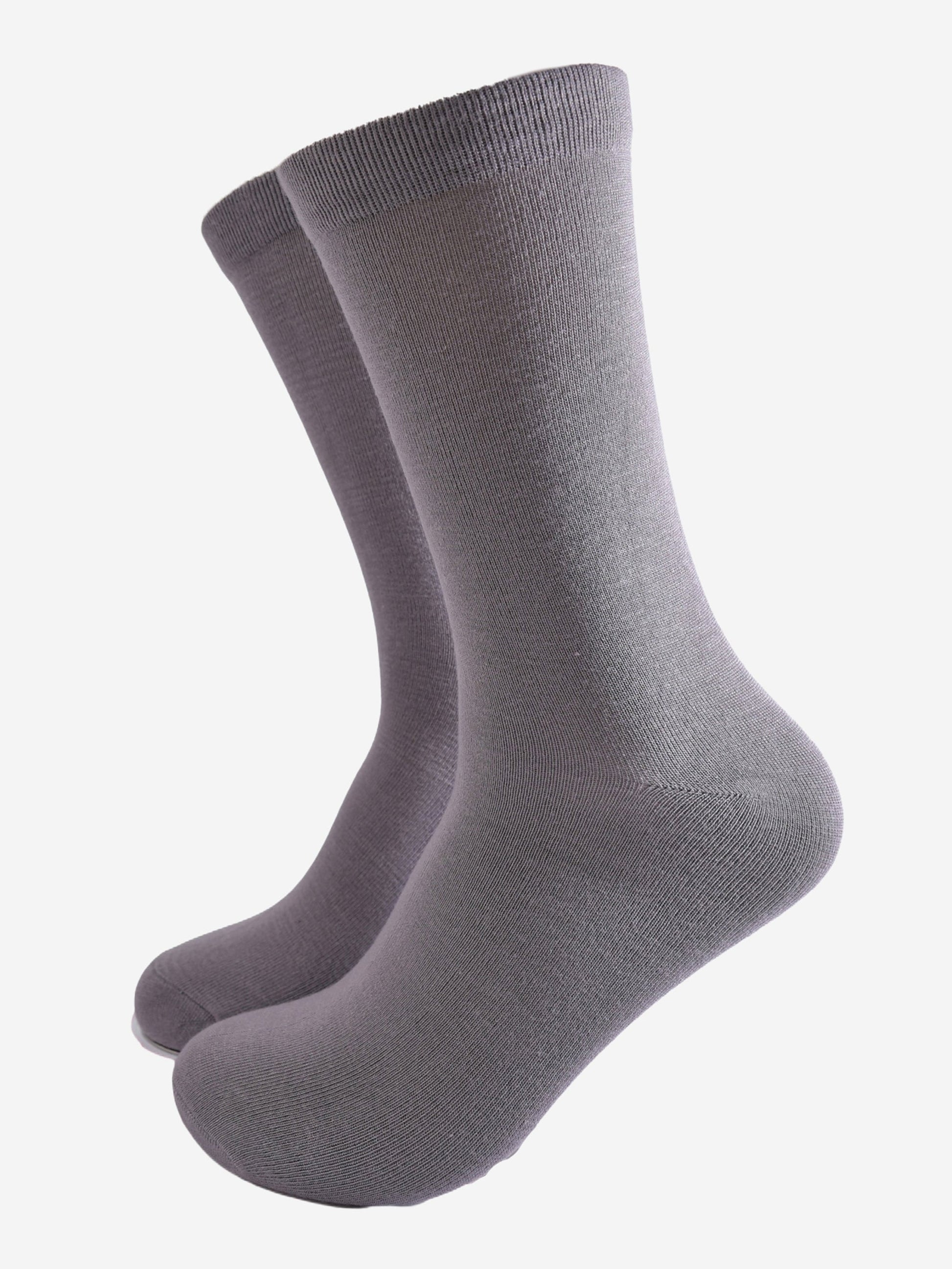 mens plain grey bamboo socks