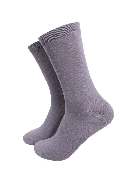 mens plain grey bamboo socks