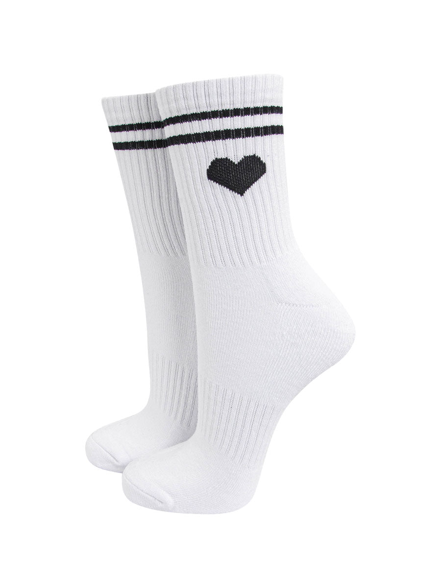 womens-sporty-socks-white-heart-black-stripes