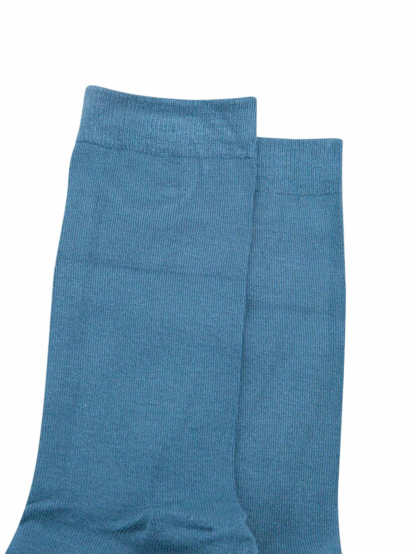 close up of the plain teal blue socks