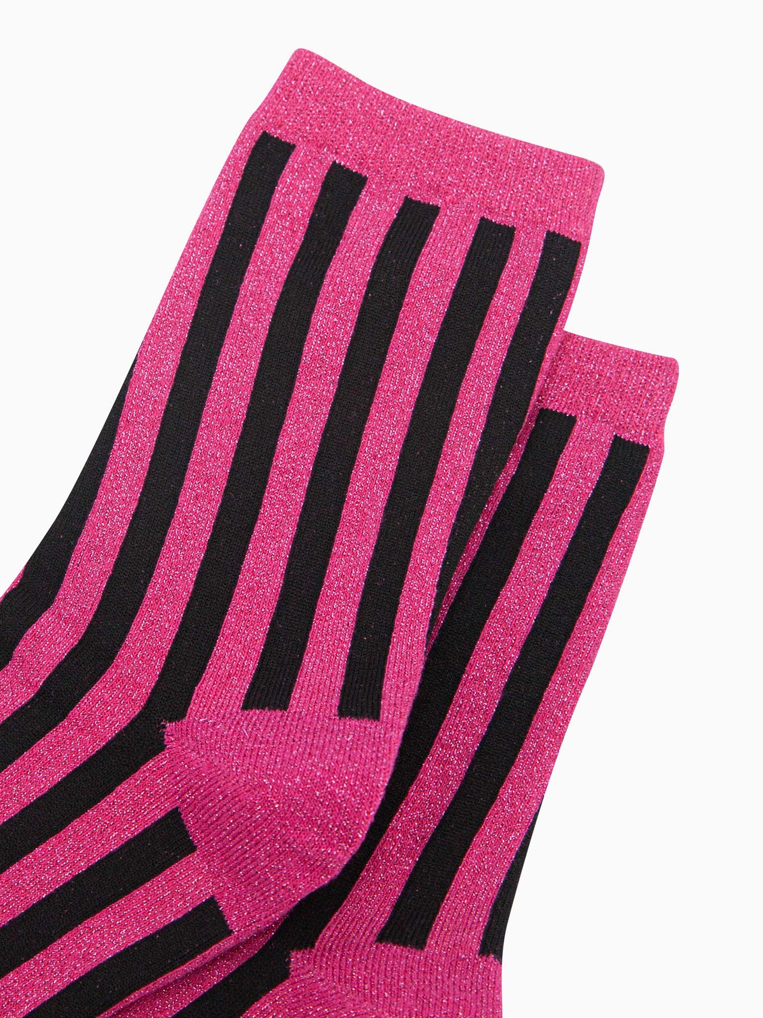 womens-glitter-socks-hot-pink-black-stripes-close-up-pink-black-stripes-silver-glitter-sparkle