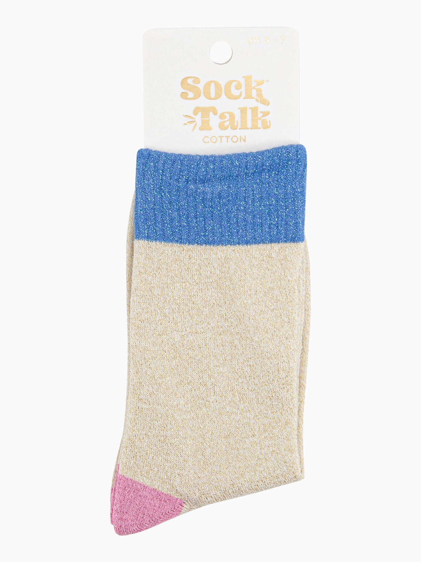 womens-glitter-socks-cream-denim-blue-colour-burst-in-sock-talk-packaging-uk-size-3-7