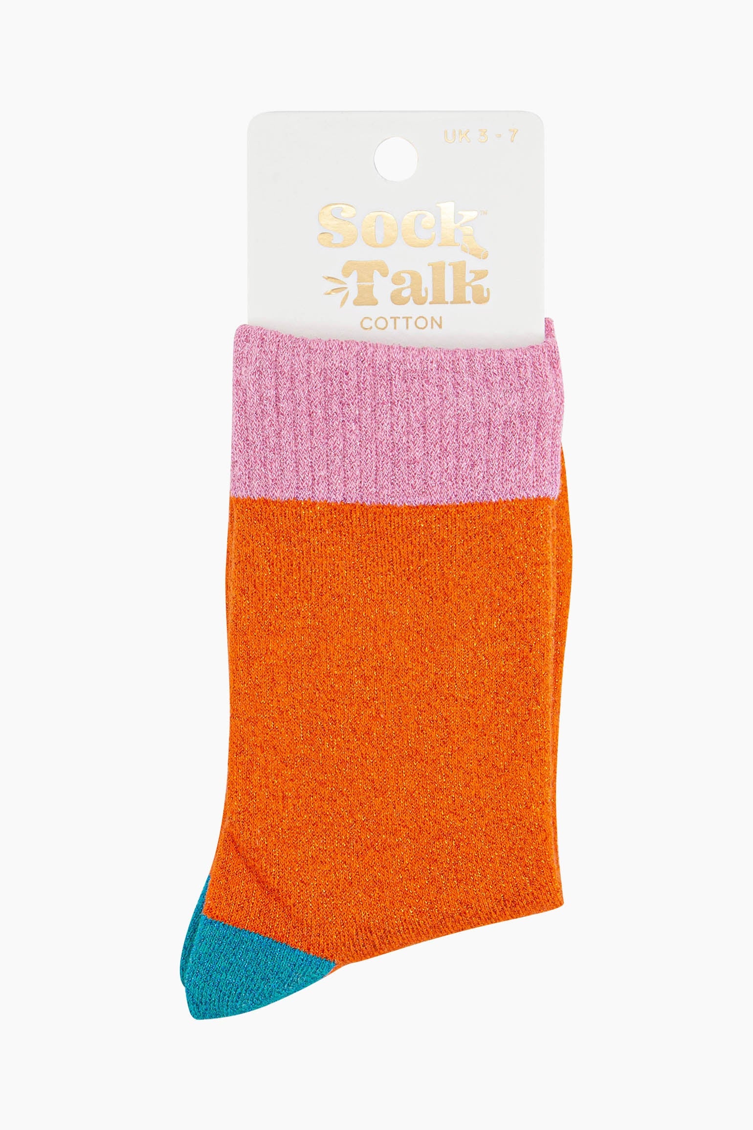 womens-glitter-socks-orange-light-pink-colour-burst-in-sock-talk-packaging-uk-size-3-7