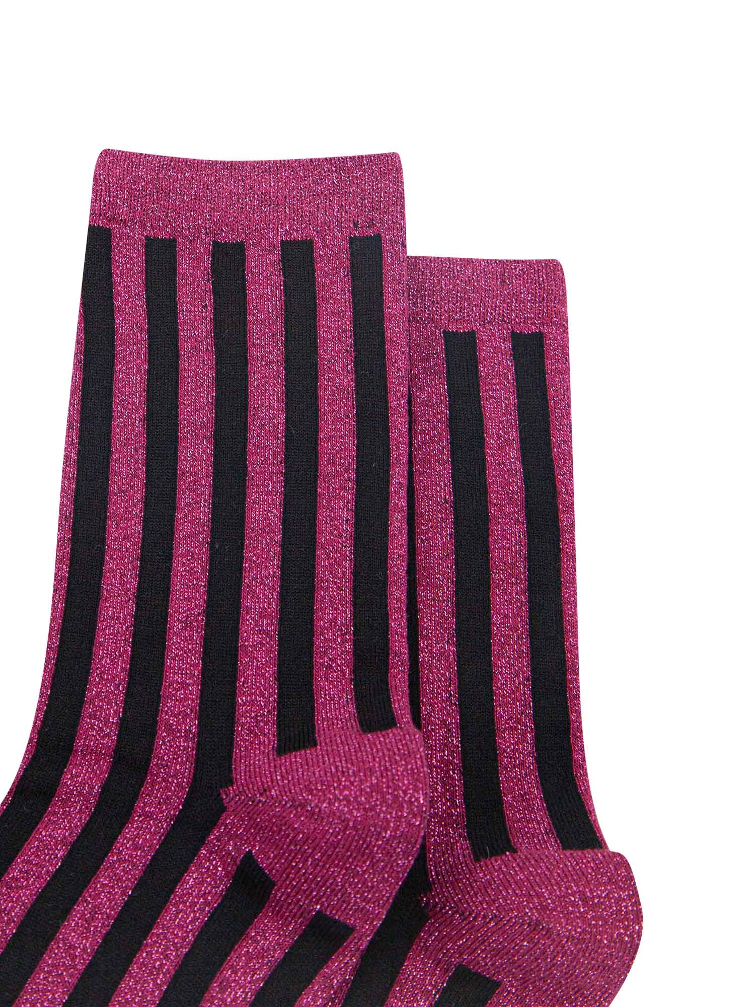 womens-glitter-socks-hot-pink-black-stripes-close-up-pink-black-stripes-silver-glitter-sparkle