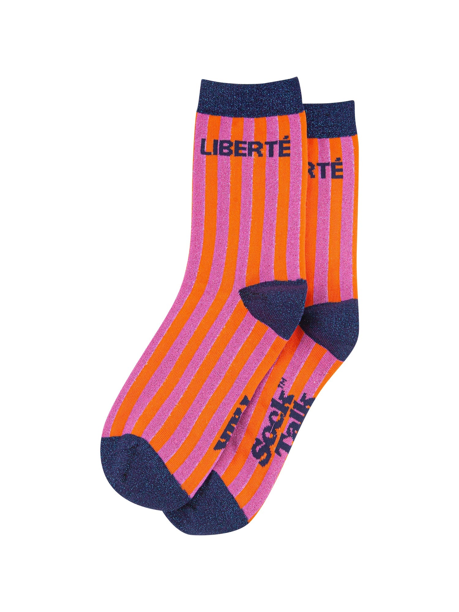 Liberte-Stripes-Combed-Cotton-Glitter-Socks-in-Pink-Blue-flat-lay
