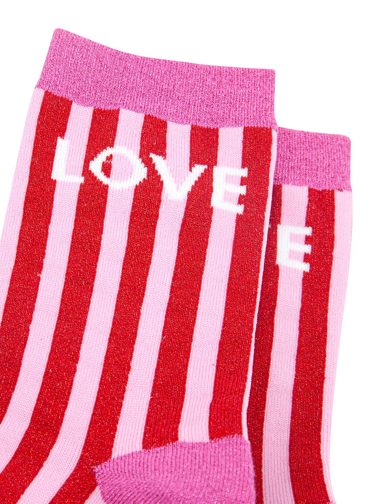 Love-Stripes-Combed-Cotton-Glitter-Socks-in-Red-Pink-close-up