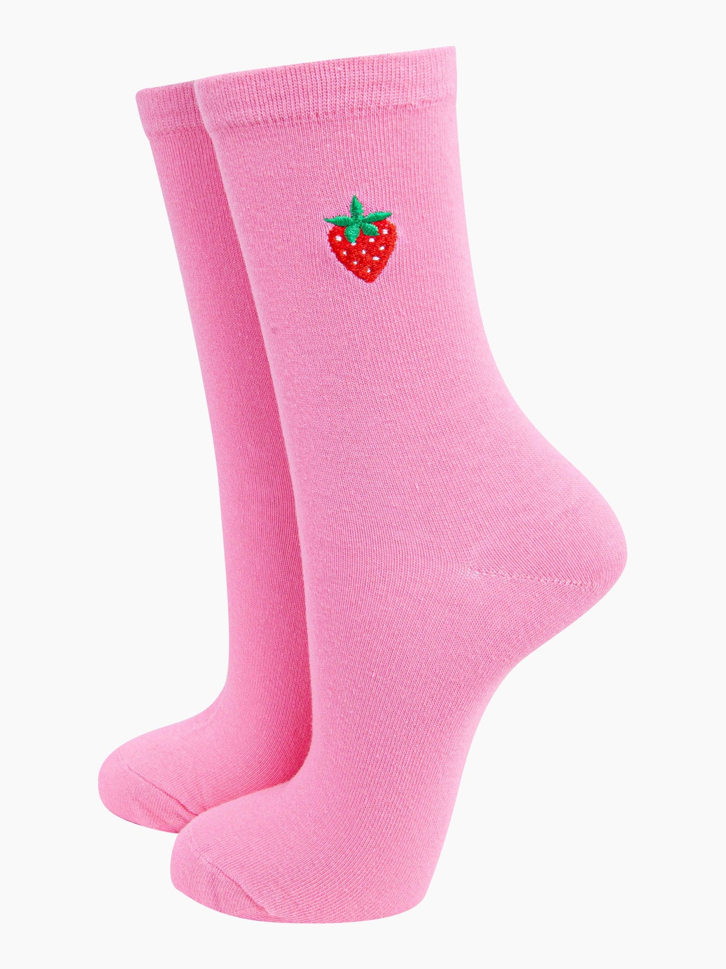 womens-embroidered-socks-pink-strawberry-stitched-embroidery-fruit-on-ankle