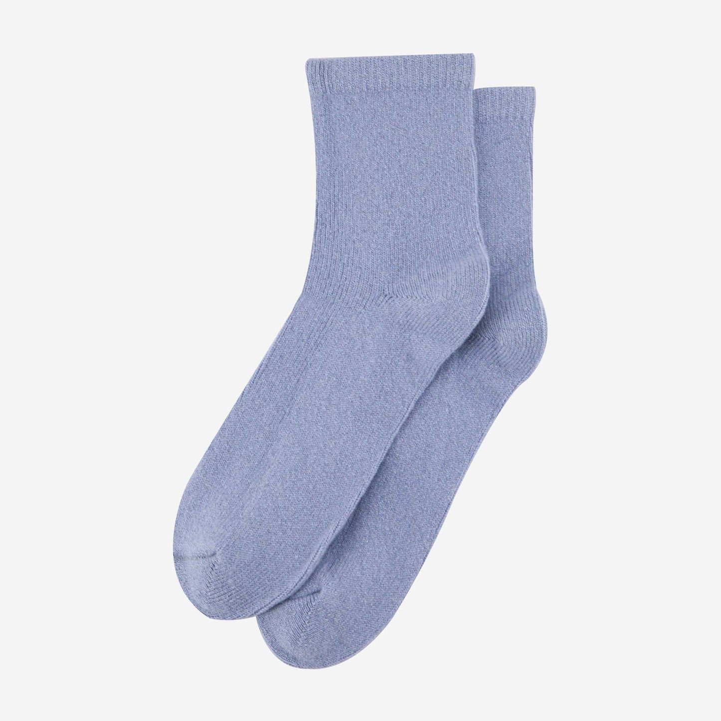 womens-cashmere-socks-ankle-socks-denim-blue-cashmere-laying-flat