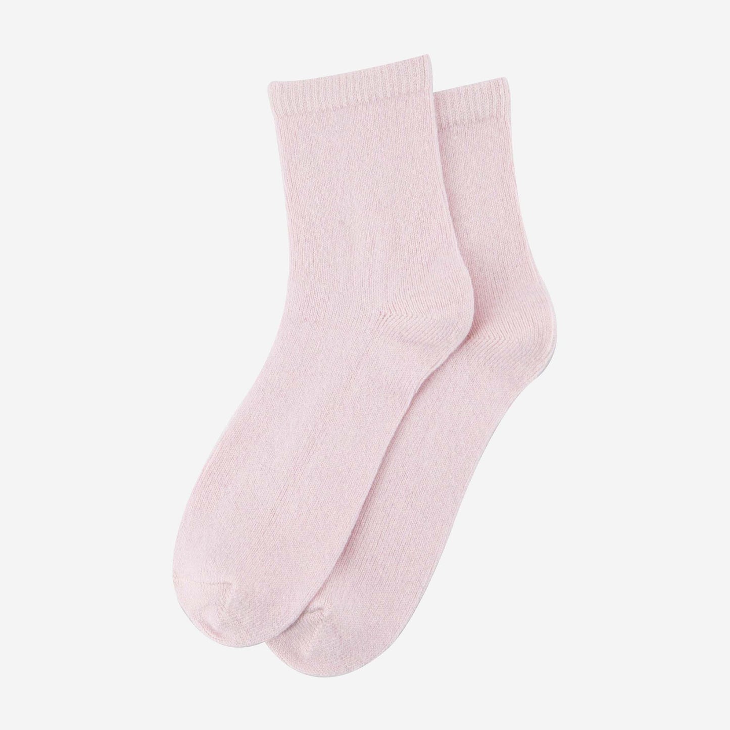 womens-cashmere-socks-ankle-socks-light-pink-cashmere-laying-flat