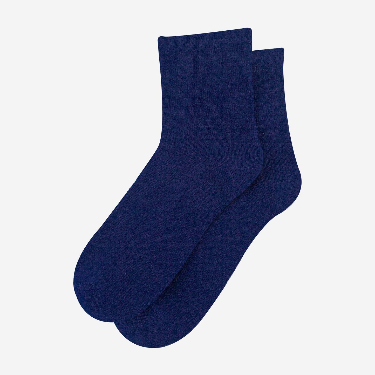 womens-cashmere-socks-ankle-socks-navy-blue-cashmere-laying-flat