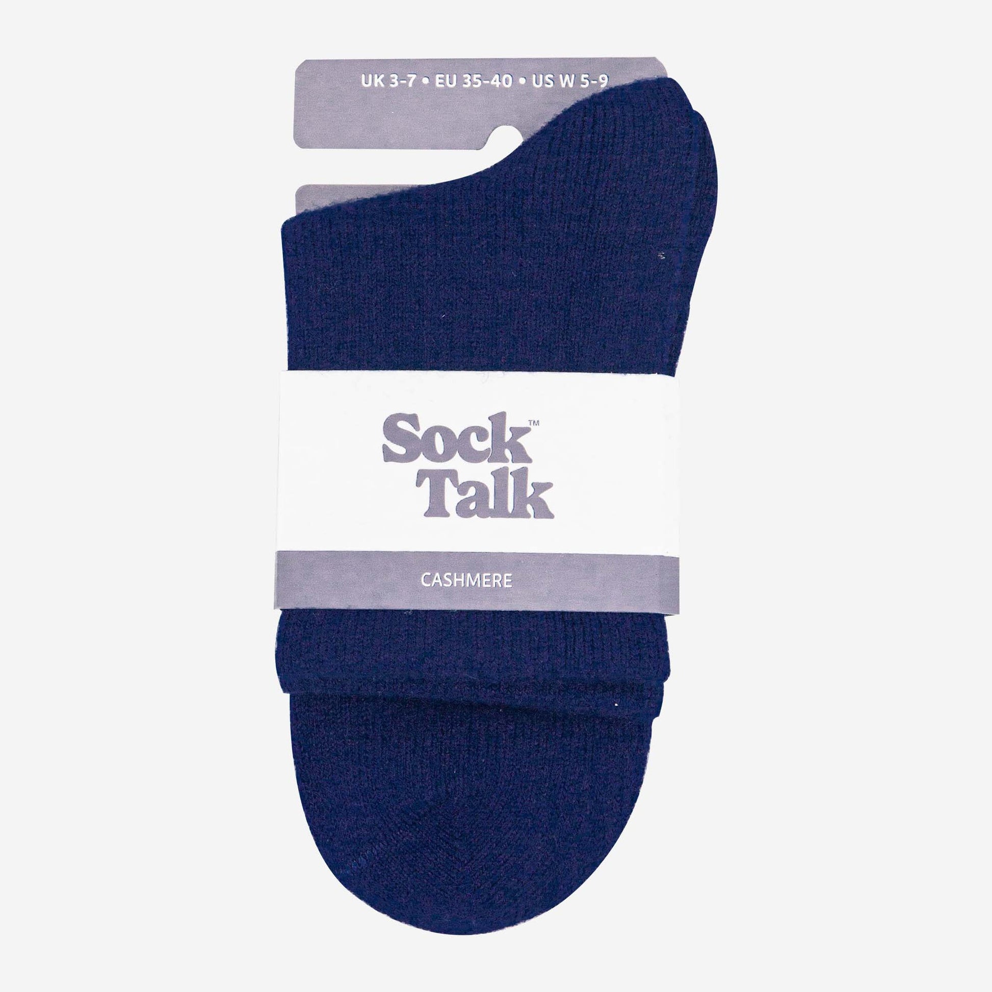 womens-cashmere-socks-ankle-socks-navy-blue-cashmere-in-sock-talk-packaging
