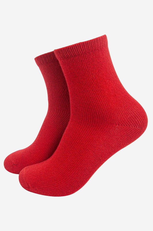 womens-cashmere-socks-ankle-socks-red-cashmere-soft-luxury