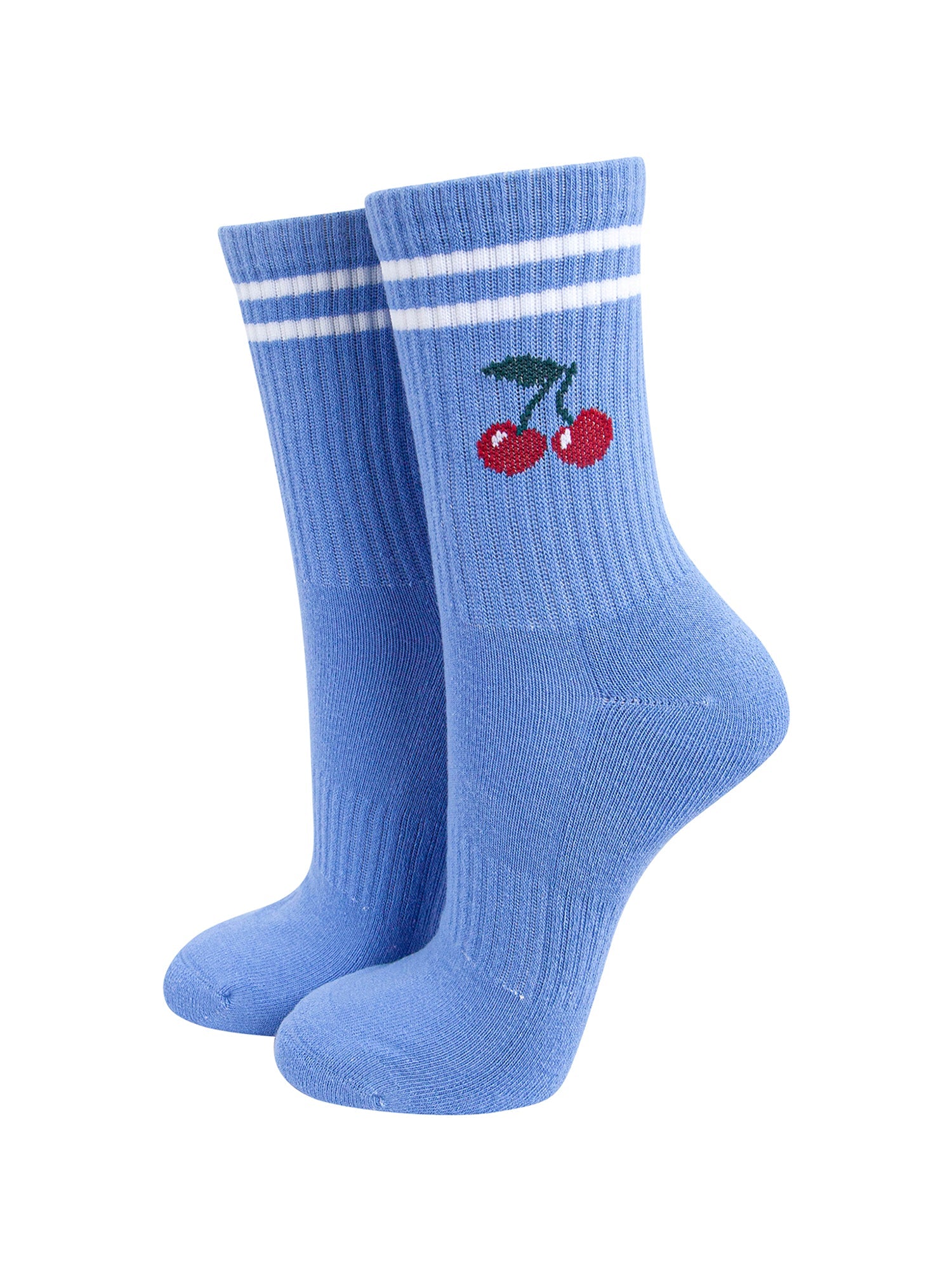 Cherry-Combed-Cotton-Sports-Socks-in-Blue-Mannequin