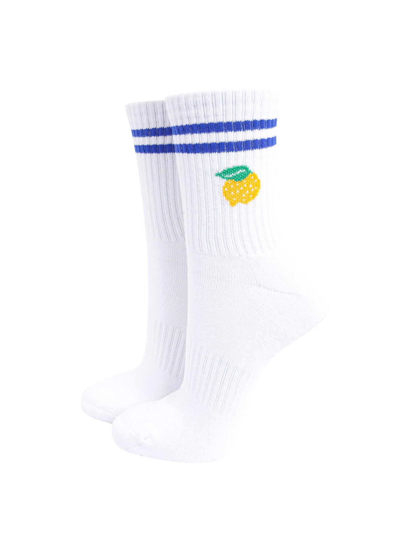 Lemon-Combed-Cotton-Sports-Socks-in-White-Mannequin