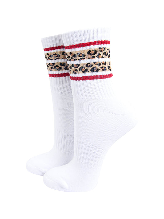 Leopard-Print-Striped-Combed-Cotton-Sports-Socks-in-White-Mannequin