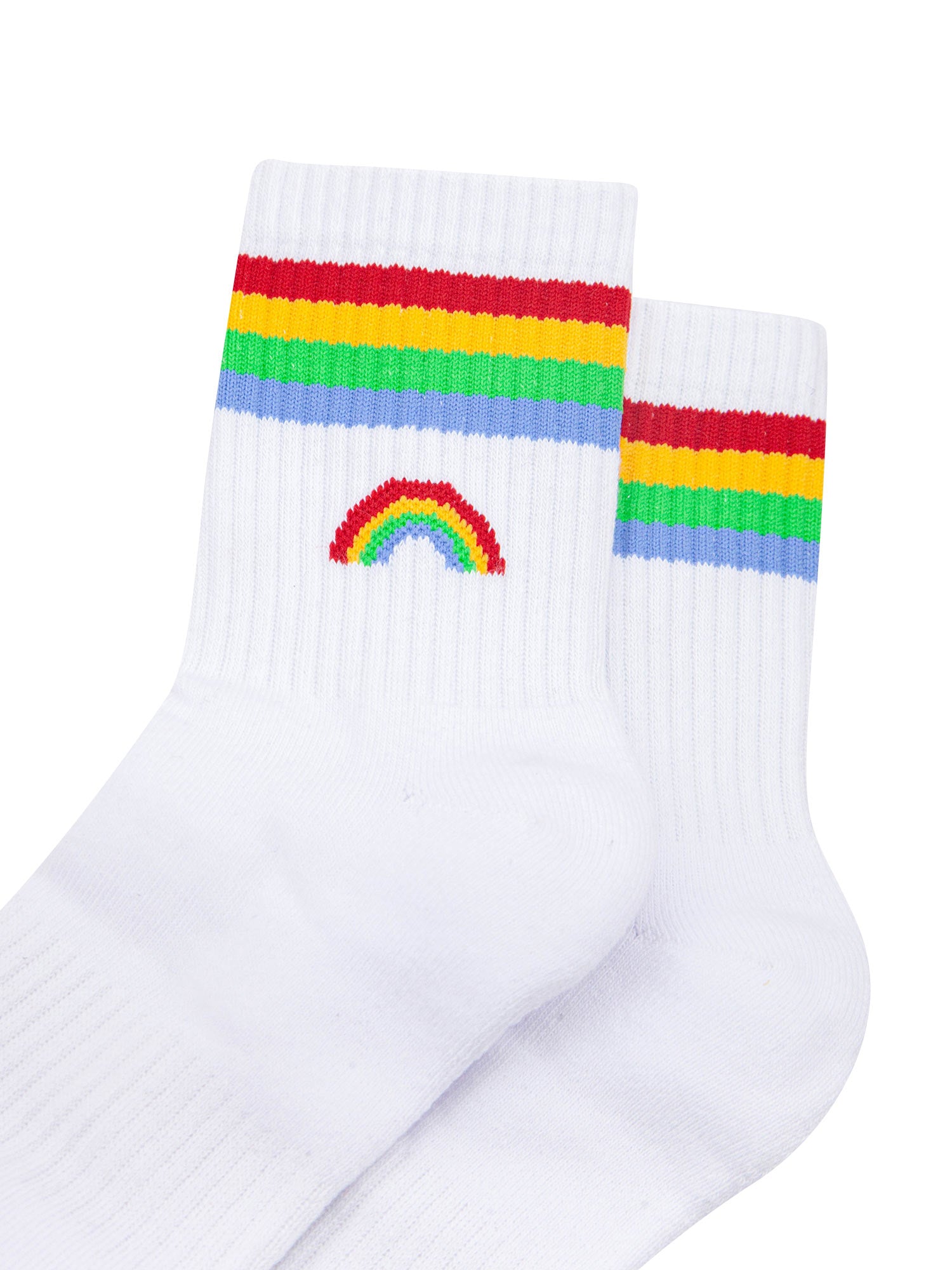 womens-sporty-socks-white-rainbow-close-up-colourful-striped-cuff
