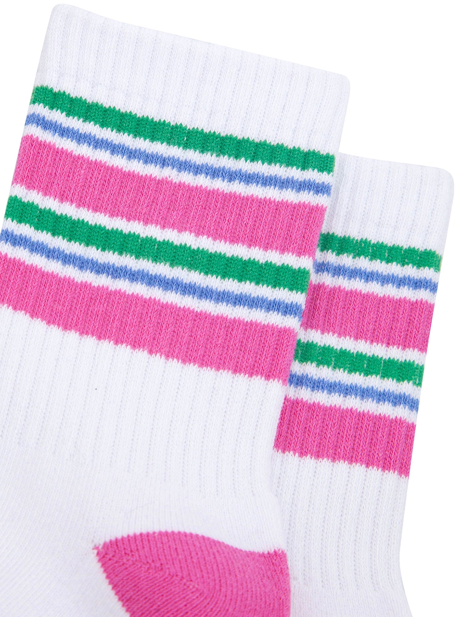 Striped-Combed-Cotton-Sports-Socks-in-Pink-Closeup