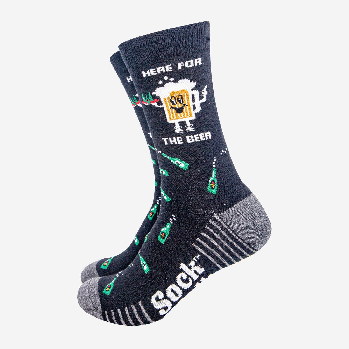 mens-combed-cotton-crew-socks-black-here-for-the-beer-novelty