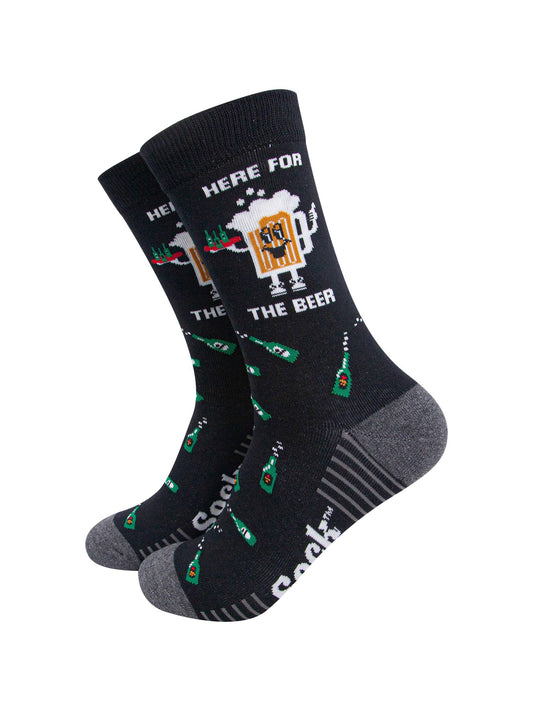 mens-combed-cotton-crew-socks-black-here-for-the-beer-novelty