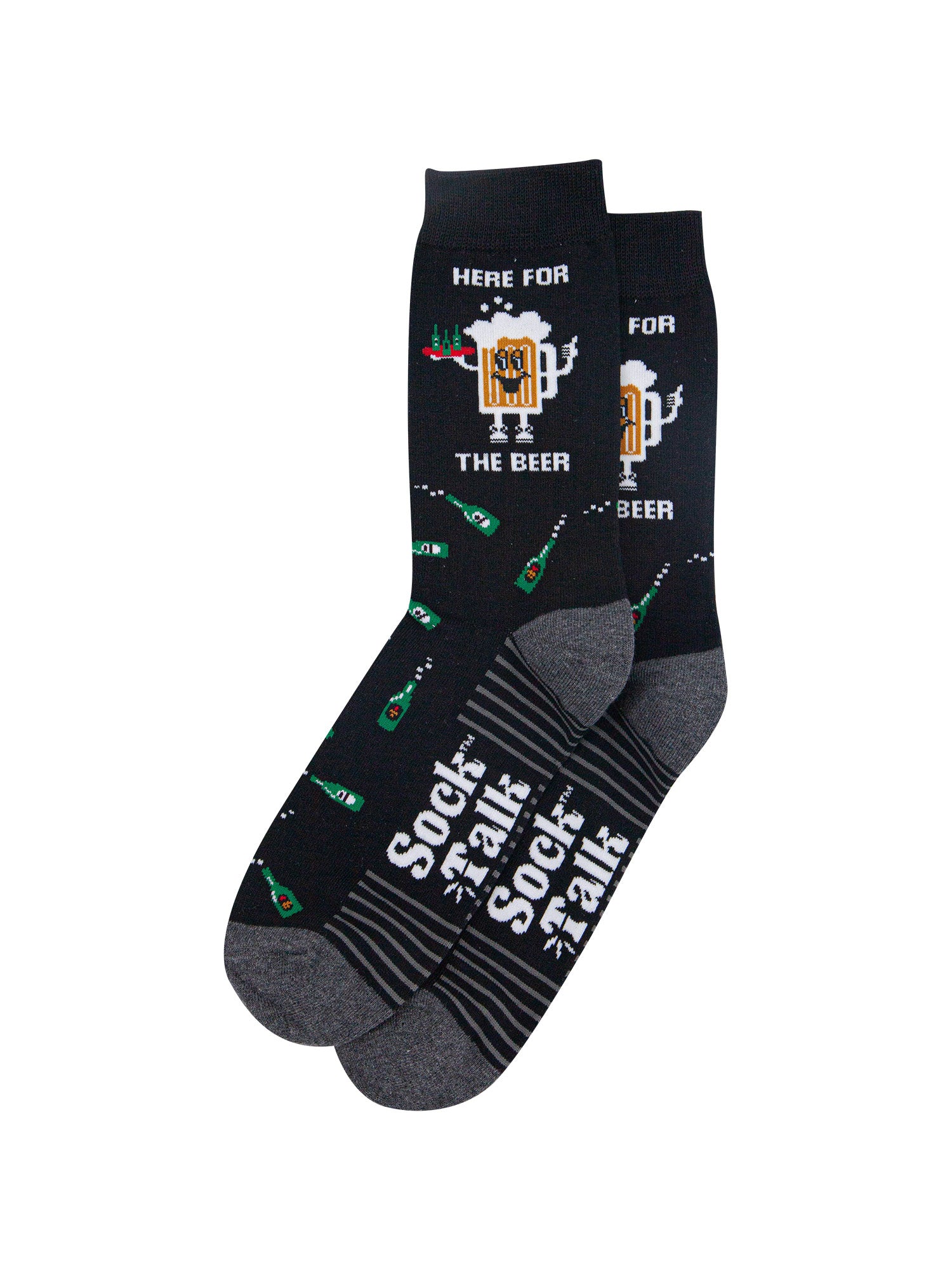 mens-combed-cotton-crew-socks-black-here-for-the-beer-laying-flat