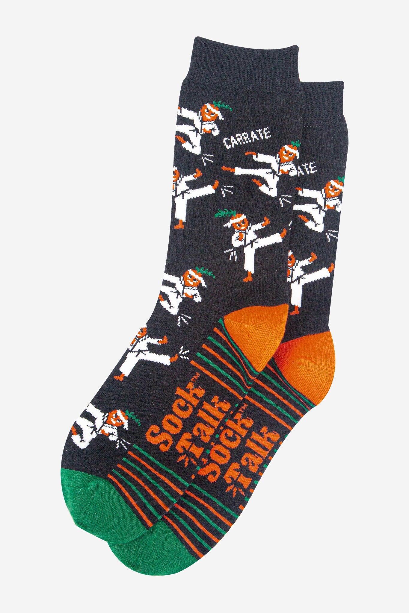 Men's Combed Cotton Crew Socks Christmas Cracker Gift Box - Black/Orange, Carrate