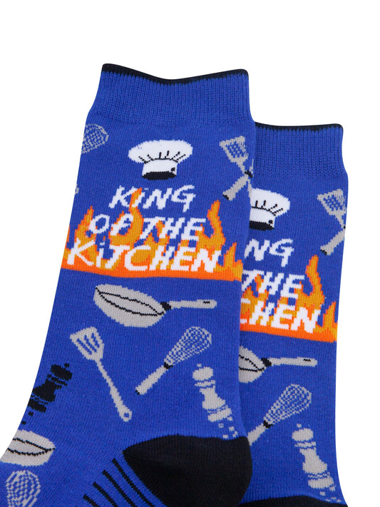 King-of-The-Kitchen-Combed-Cotton-Socks-in-Royal-Blue-Close-Up
