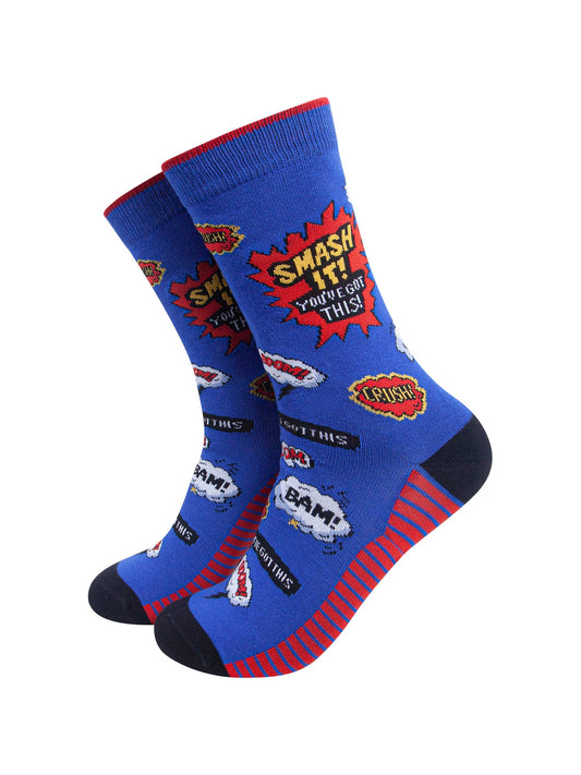 Smash-It-Combed-Cotton-Socks-in-Royal-Blue-On-Mannequin